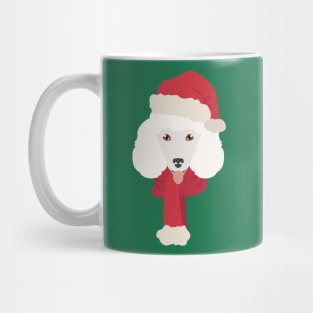 Christmas Poodle Dog Face Mug